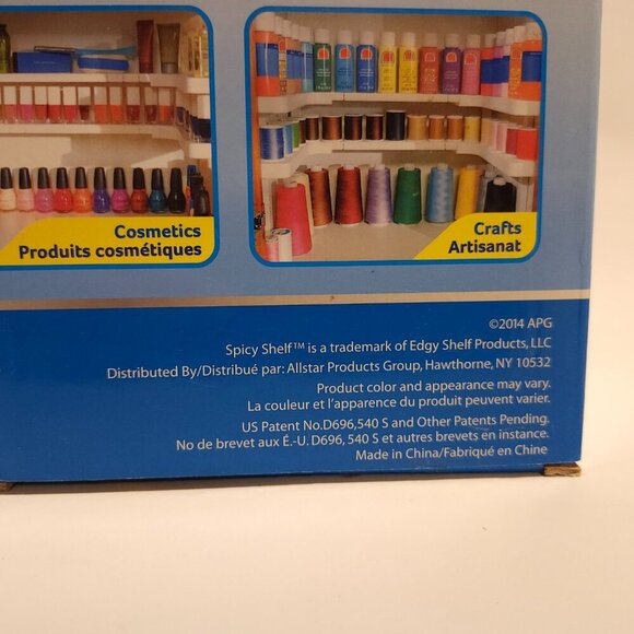 SPICY SHELF Patented Spice Rack and Stackable Organizer Adjustable - White BNIOP - Picture 4 of 10